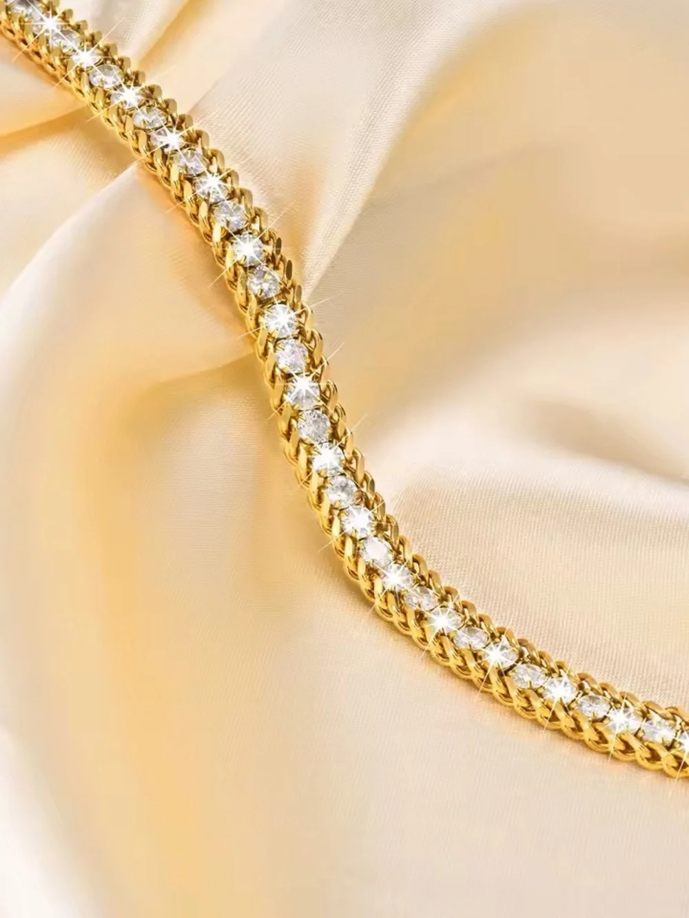 Stainless Steel Jewelry Tennis Chain Women Bracelet